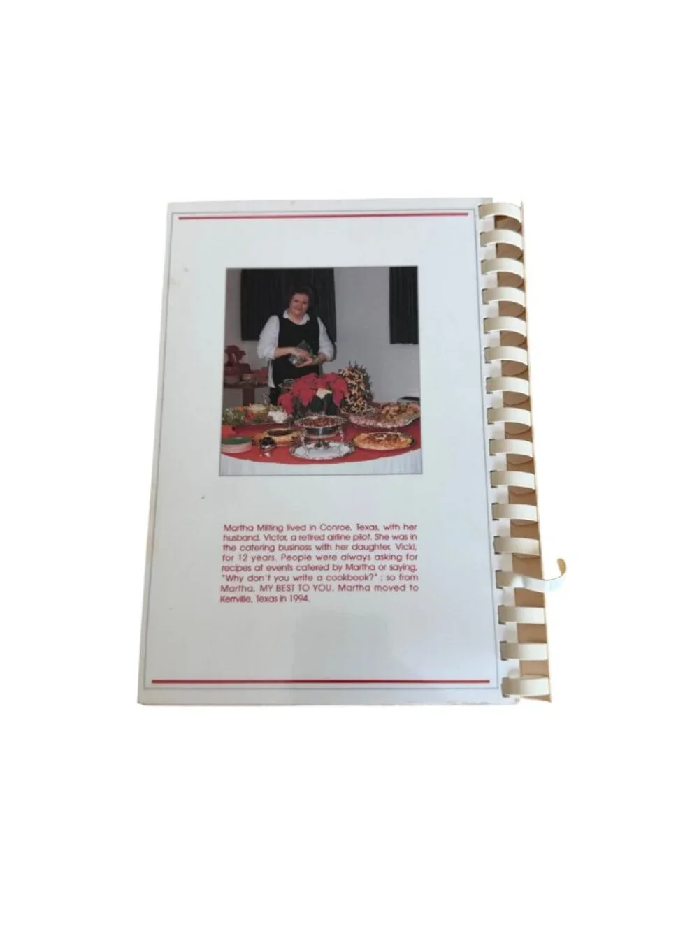 My Best To You Cookbook Martha Milting Southern Conroe Texas Recipes 1985 GBC